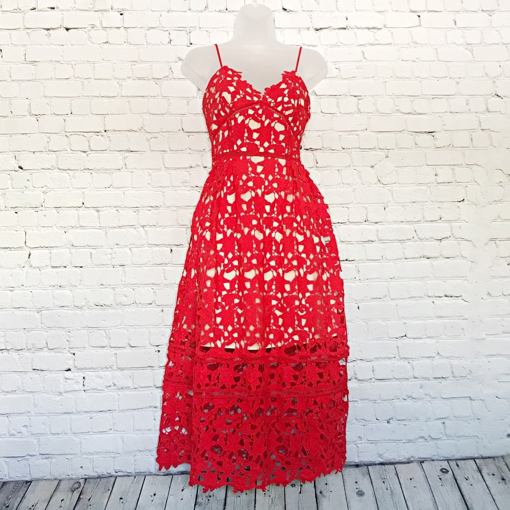 Cutout lace overlay dress